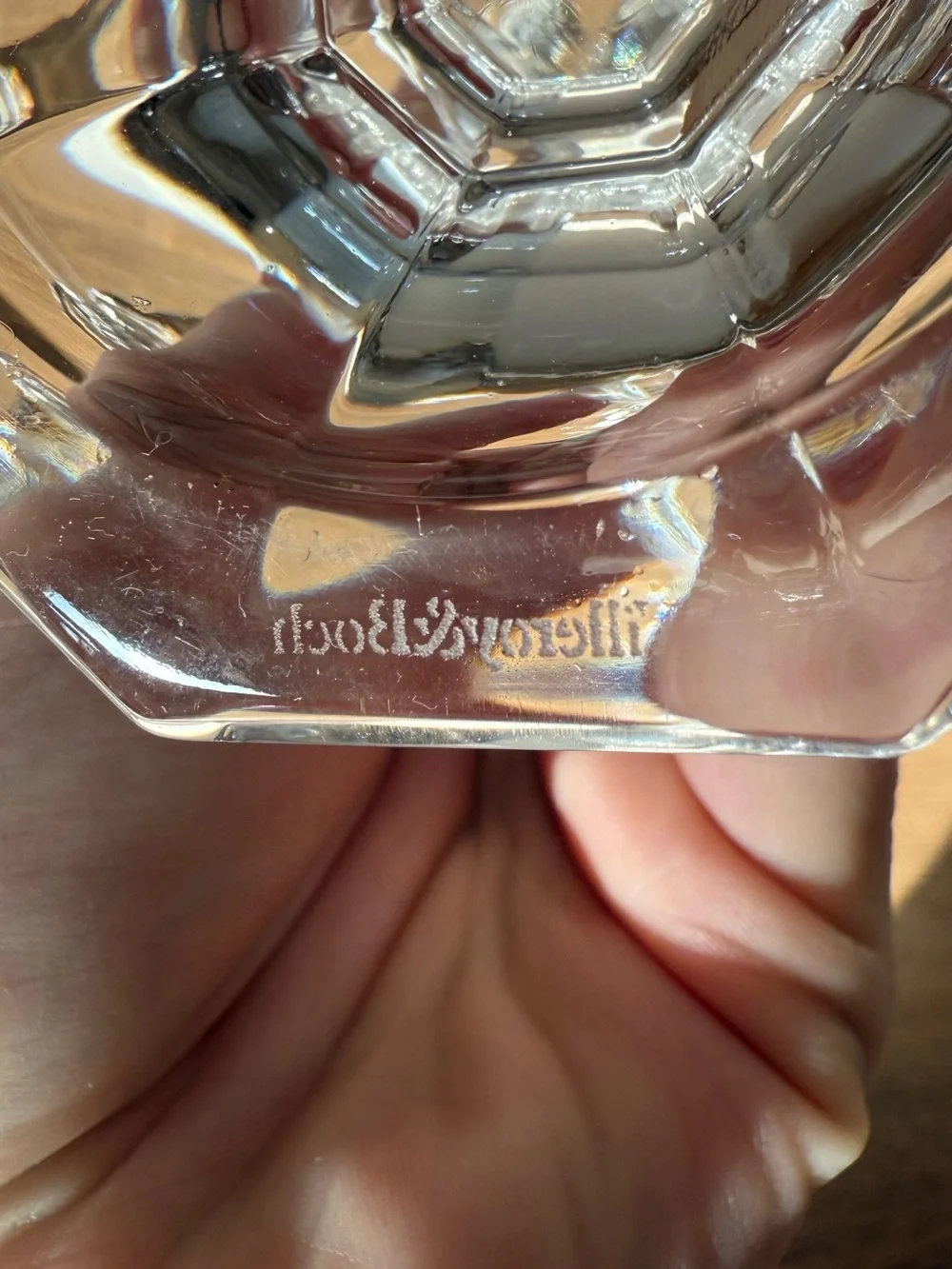 Villeroy & Boch Clear Crystal Candlestick Pair